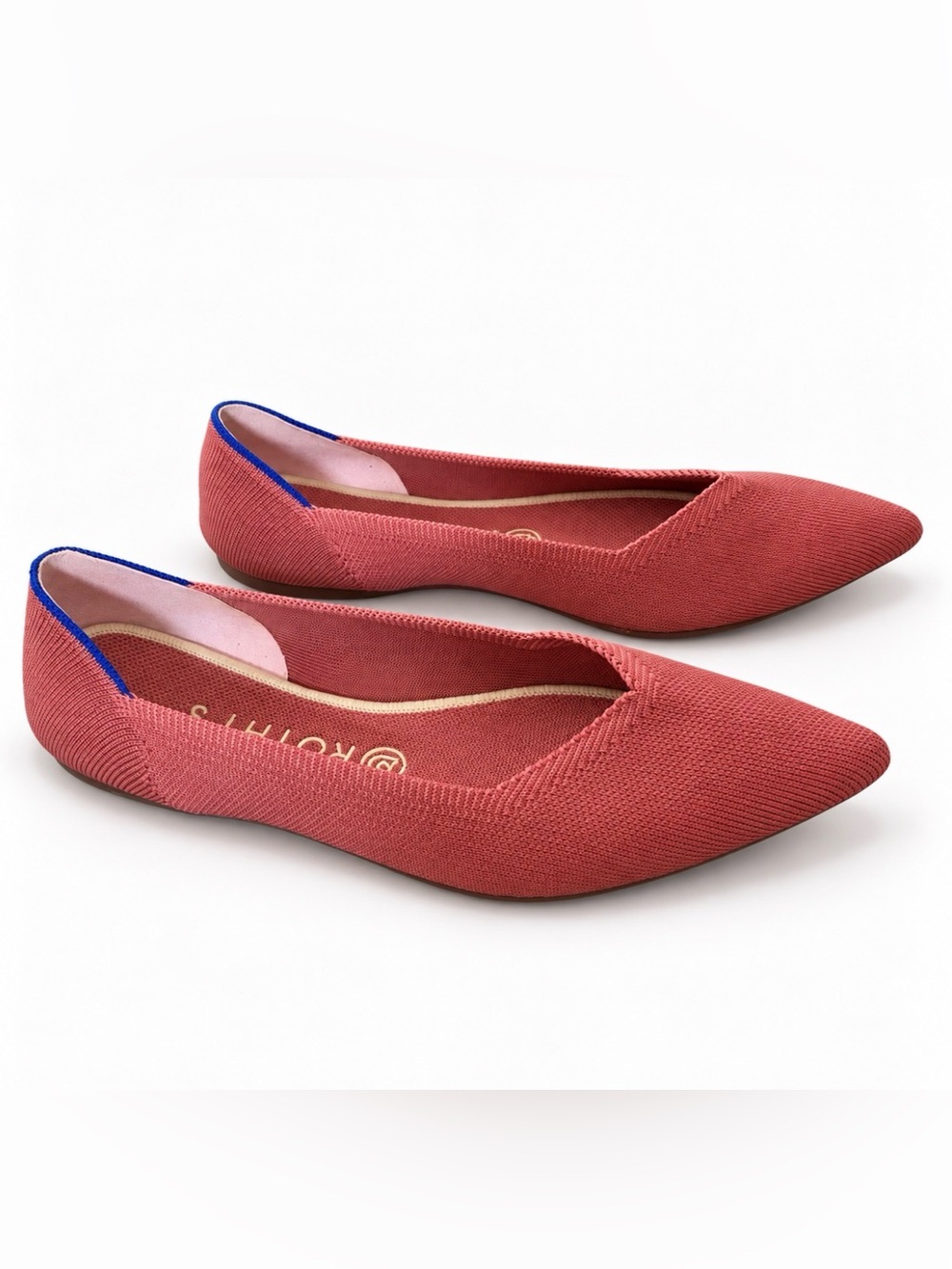 Rothy’s The Point Petal Pink Blue Halo Flats Women’s 9.5 Retired
